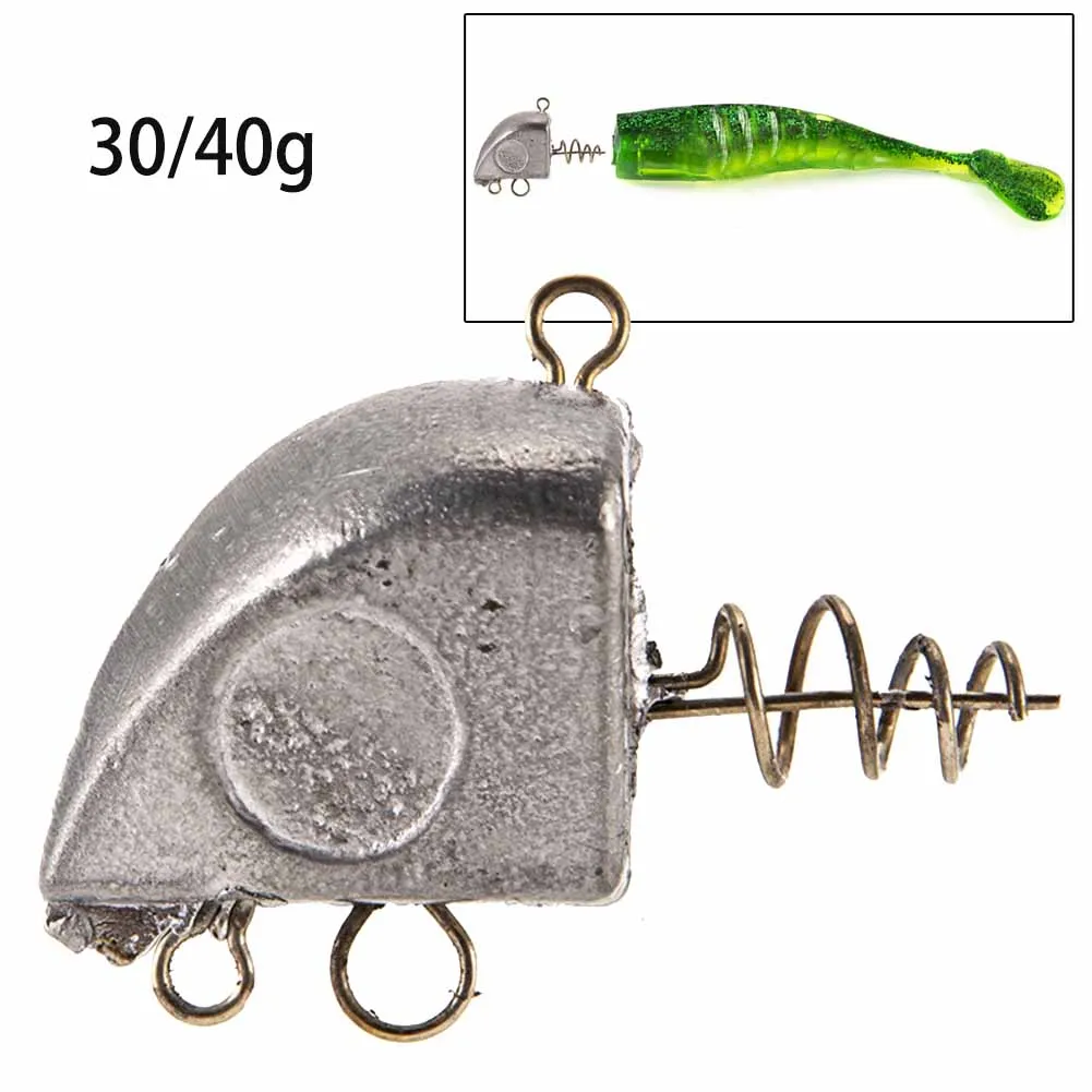 

30/40g Fish Head Lead Pendant Lead Nail Weights Fishing Sinker Insert Weight With Ring Sea Pole Lead Pendant Throwing Pole Lead