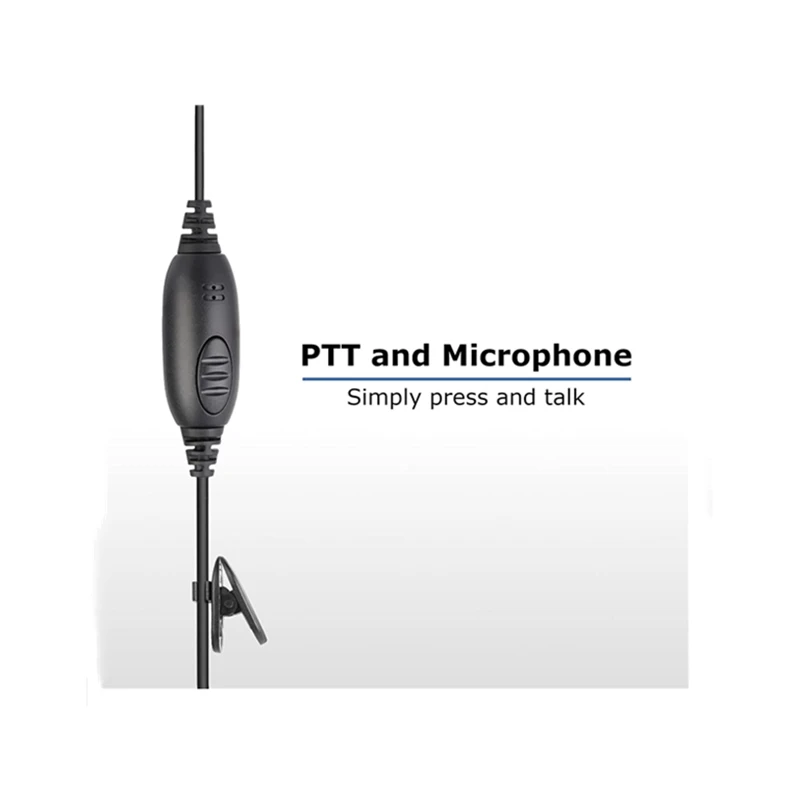 1-Wire Earbud Rubber Earpiece and Mic Headset, Compatible with Motorola Vertex Standard VX-261 EVX-261 EVX-531 EVX-534 VX-231 an