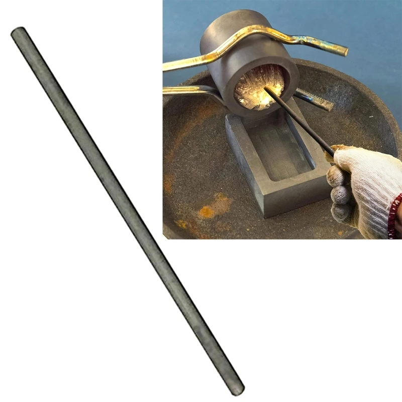 12" Graphite Crucible Stir Bar Rod Long Carbon Stirring Sticks for Melting Cast