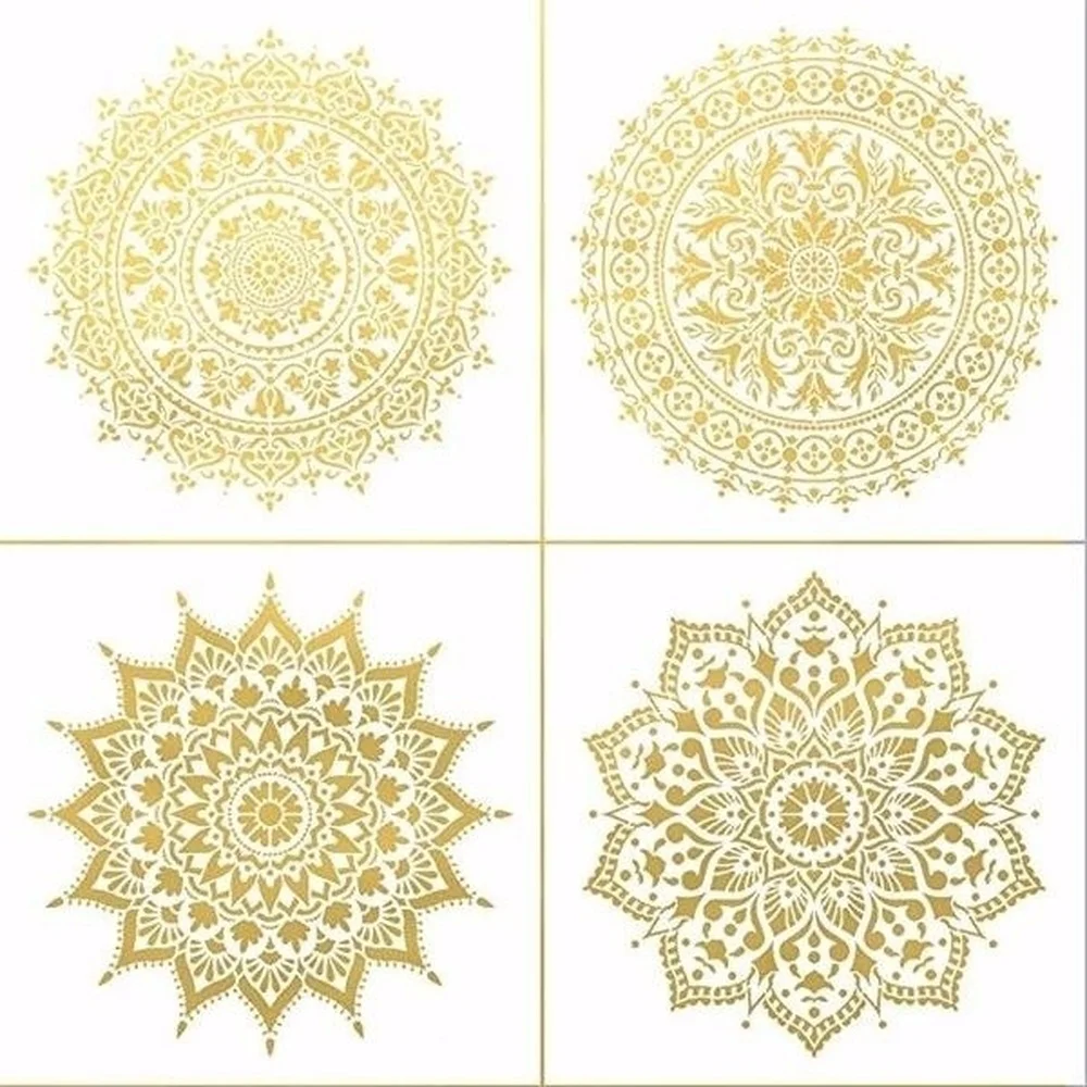 

Трафарет многоразовый для пола, стен, мебели, трафареты для картин трафаретов, 4 шт.