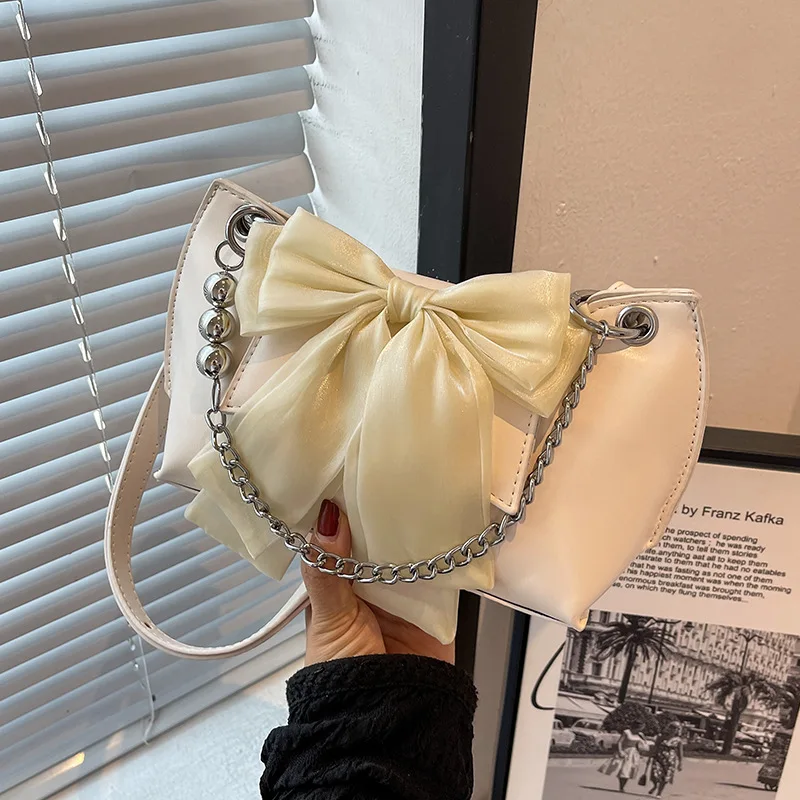 

New Designer Bow Flap Shoulder Bags For Women 2022 Female Crossbody Bag Sac A Main Messenger Bag Lady Handbags And Purses