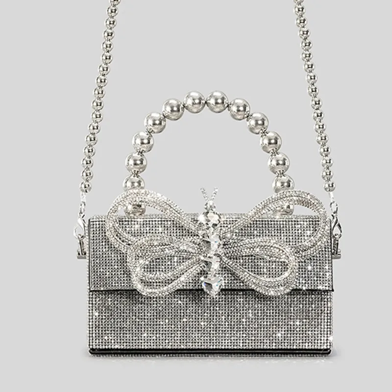 Женская вечерняя сумка-клатч с бриллиантами