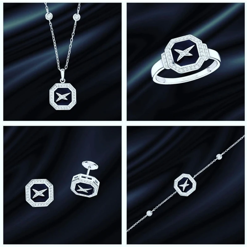 

Mauboussin Luxury Jewelry Valentine's Bracelet 925 Sterling Silver Shining Star Necklace Women Earrings Star Ring Free Shipping