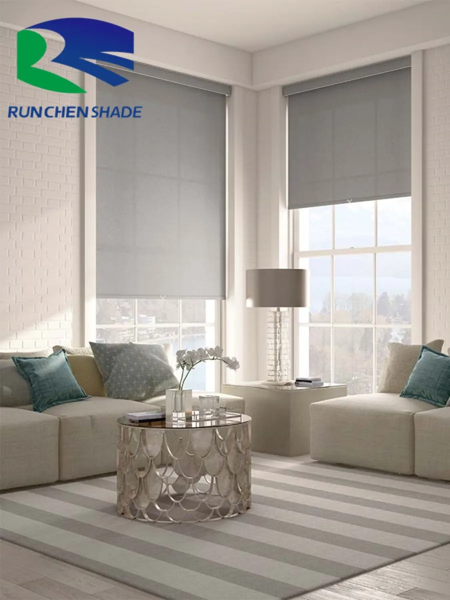 Умные электрические моторизованные ручные двойные роликовые жалюзи затенение