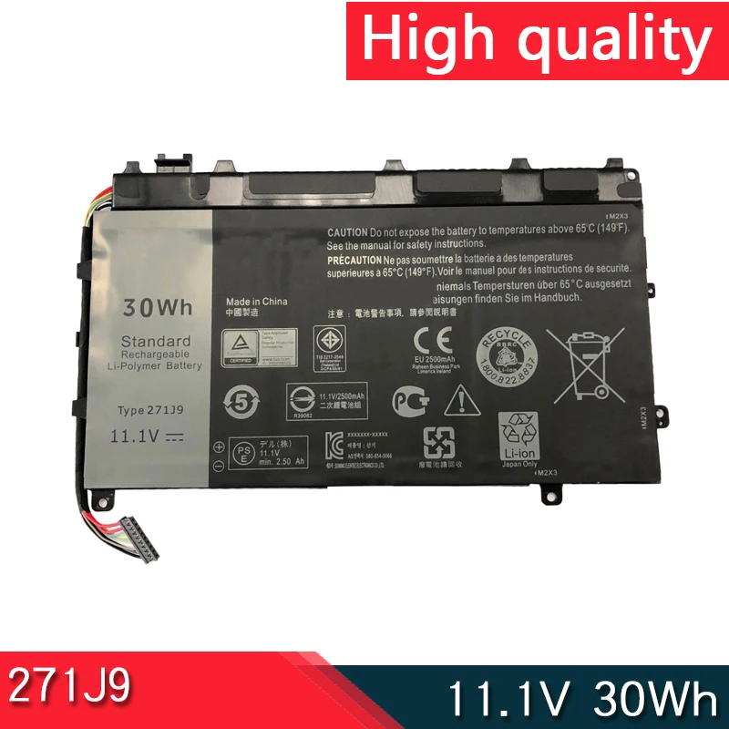 НОВЫЙ аккумулятор для ноутбука 271J9 11 1 В 30 Втч Dell Latitude 13 7000 7350 серии GWV47 0GWV47 YX81V