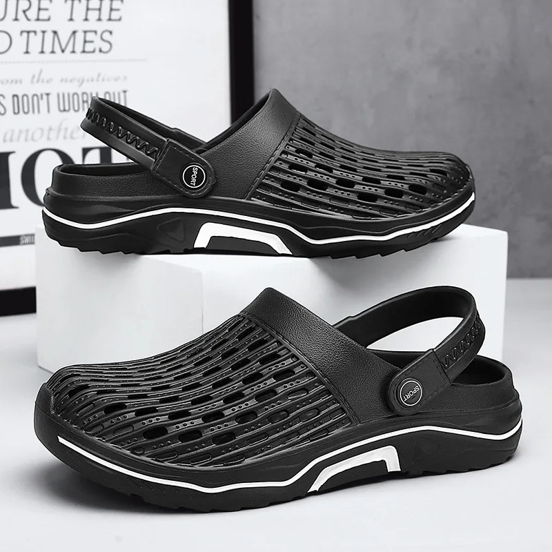 

Summer Slippers for Men Casual Baotou EVA Slides Male Leisure Mens Shoes Breathable Outdoor Fashion Man Sandals Antiskid Slipper