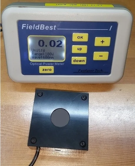 

Laser Power Meter 10 mW-50W Range 10 mW Resolution