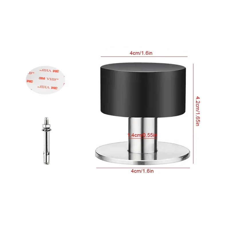 

Настенный сверхпрочный дверной упор из нержавеющей стали, резиновый дверной упор, невидимый дверной упор, стойка