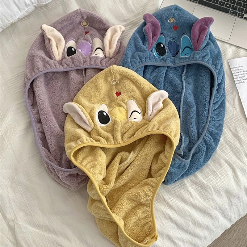 Милая шапочка для сушки волос Disney полотенце из кораллового флиса быстросохнущая