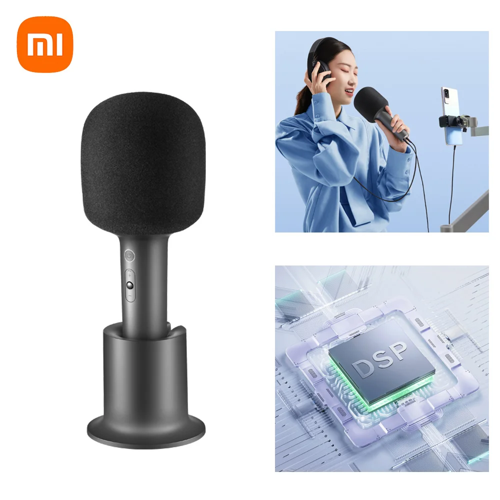 

Xiaomi Mijia K Музыкальный Микрофон KTV Bluetooth совместимый 5,1 стерео звук DSP чип шумоподавление 2500mAh батарея микрофон