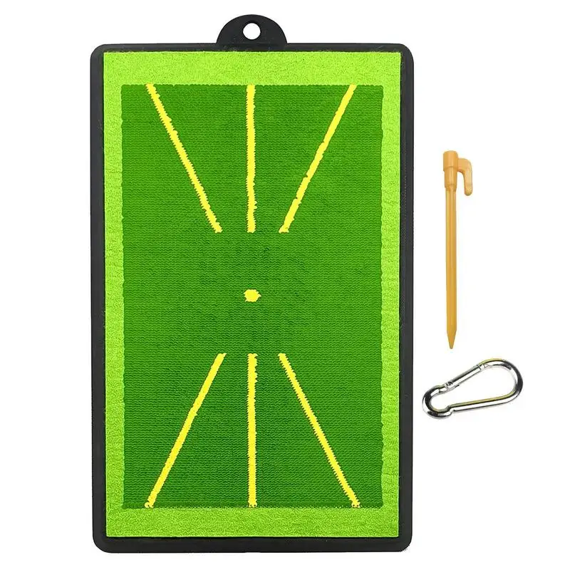 

Golf Swing Training Track Pad With Gold Nails Golf Hitting Track Practice Marking Mat Shot Tracker Detection Pad For Outdoor