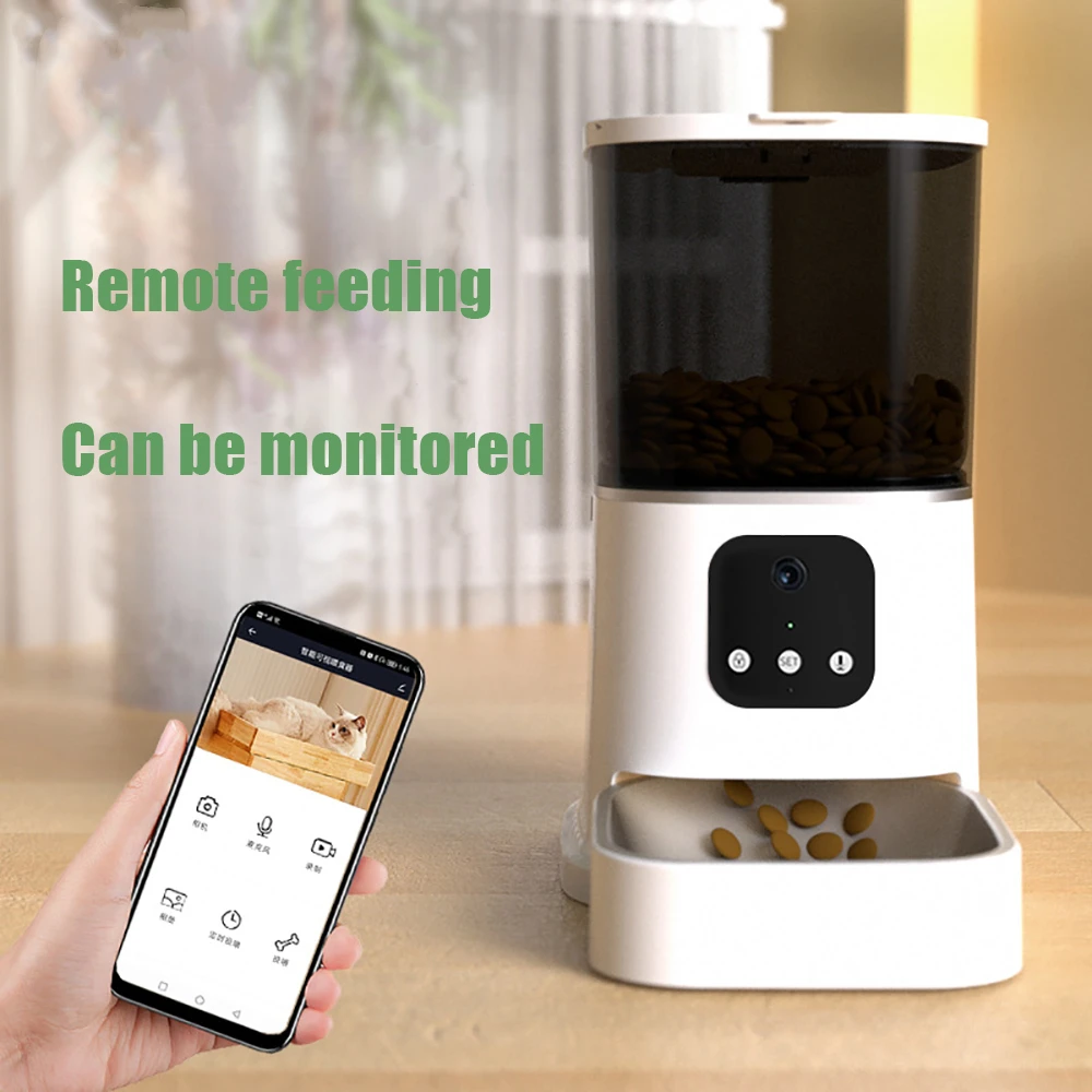 

Timing Intelligent Feeder Cat Smart Pet Iseebiz Dispenser Visibility Remote Camera Recorder Food Automatic For Voice Dog Wifi