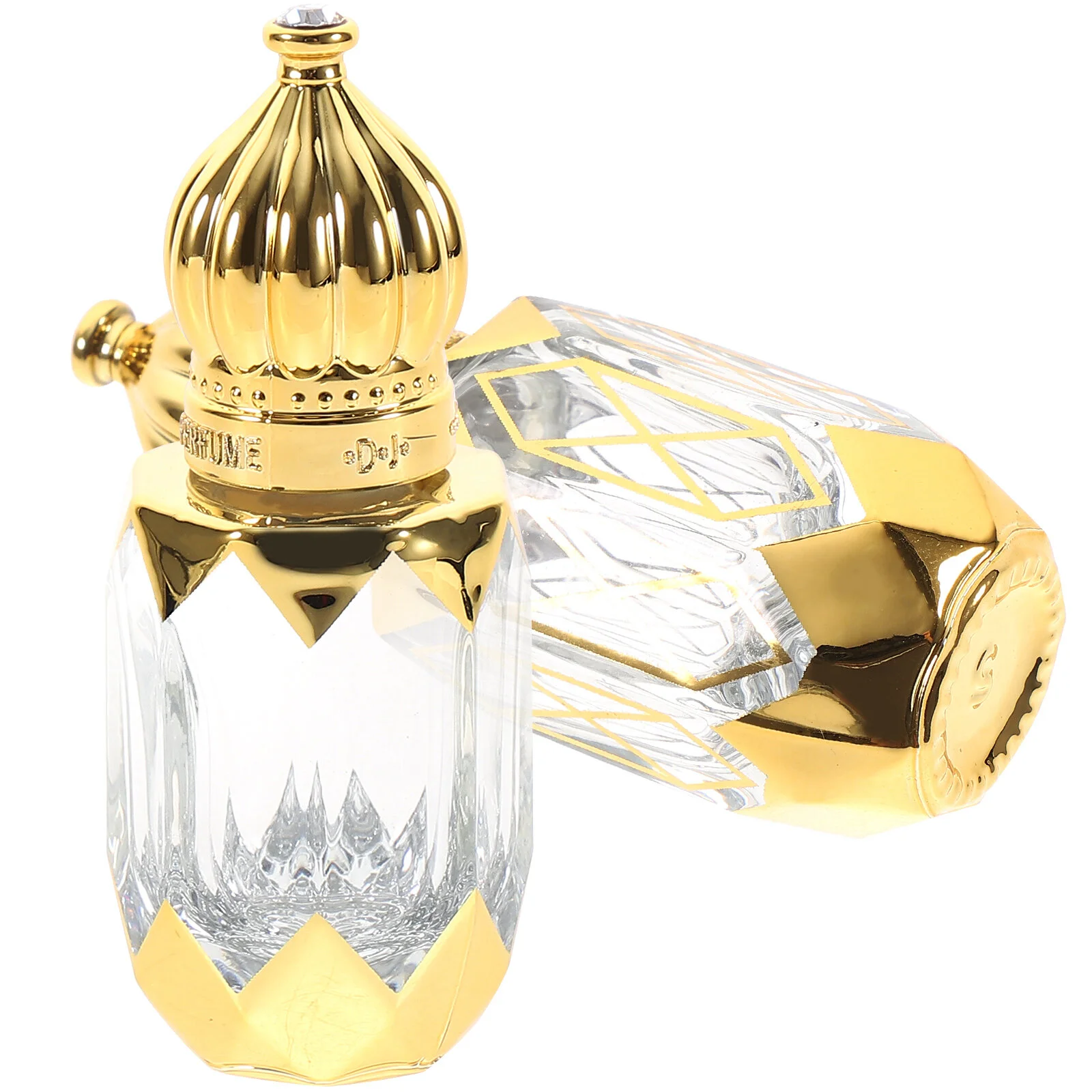 

2 Pcs Empty Bottle Travel Perfume Dispenser Refillable Glass Roller Bottles Sample Small Portable Miss