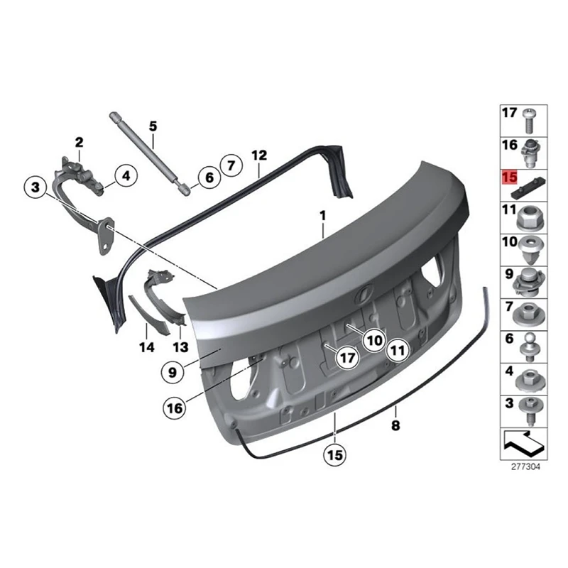 3 шт. буфер остановки крышки багажника автомобиля 51247248297 Для BMW 5 серии F07 2009-2017 520D