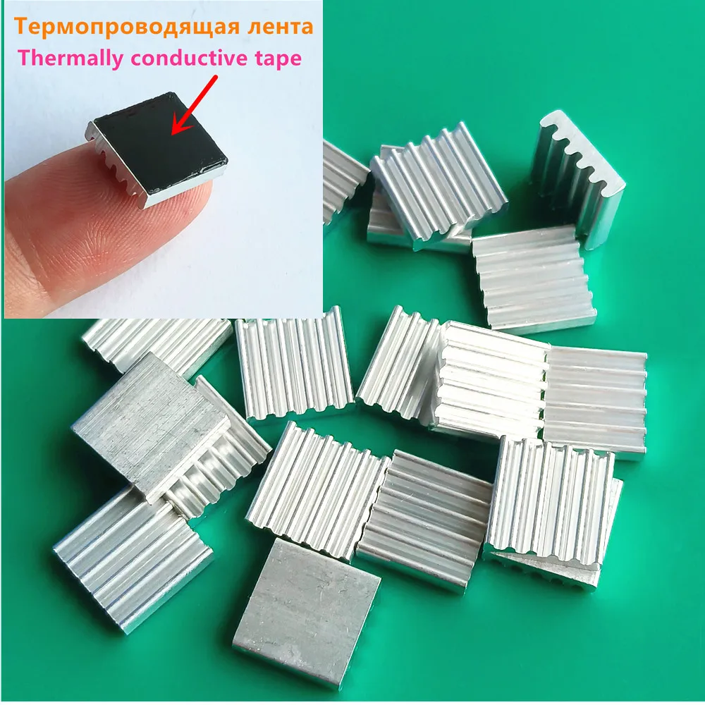

Радиаторы охлаждения Pixiuonline 20 шт., алюминиевые, 12x12x3 мм