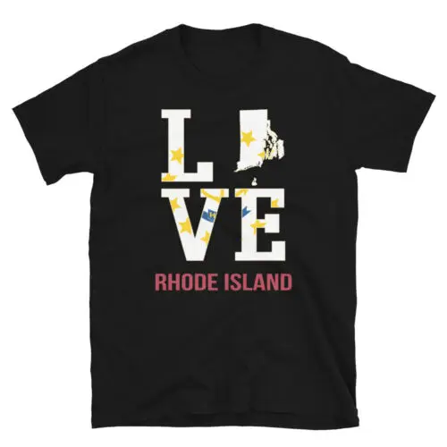 Футболка унисекс с флагом штата Род-острова любовь американский подарок