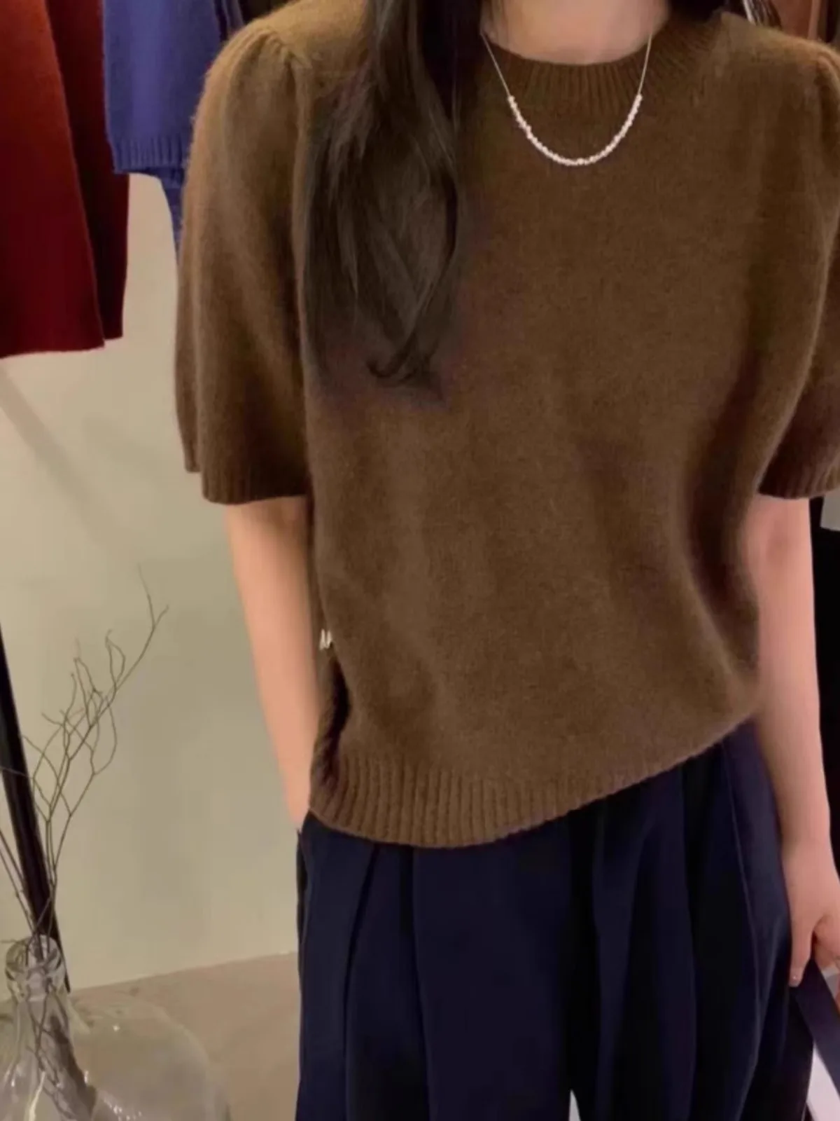 Мягкий ветер! Пуловер с круглым вырезом 100% чистый кашемир трикотажная женская