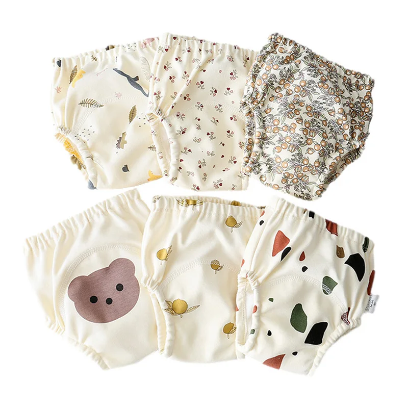 Baby Training Pants Newborn Reusable Diapers Washable Infant Cloth Diaper Elasticity Girls Boy Underwear Toddler Nappy Panties