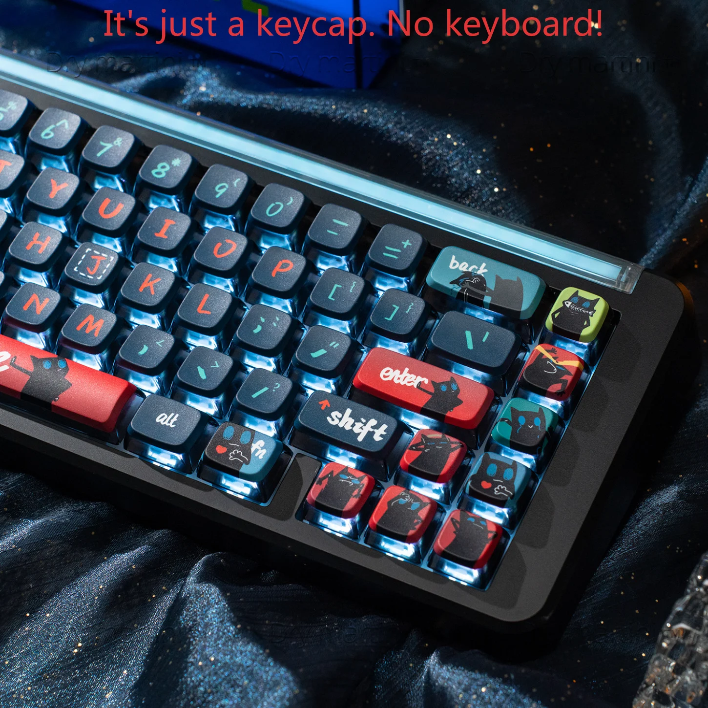 Фото Комплект клавиш Dark Cat PBT MDA, прозрачный колпачок 120, совместимый с механической клавиатурой 61/75/87/104/108 №3