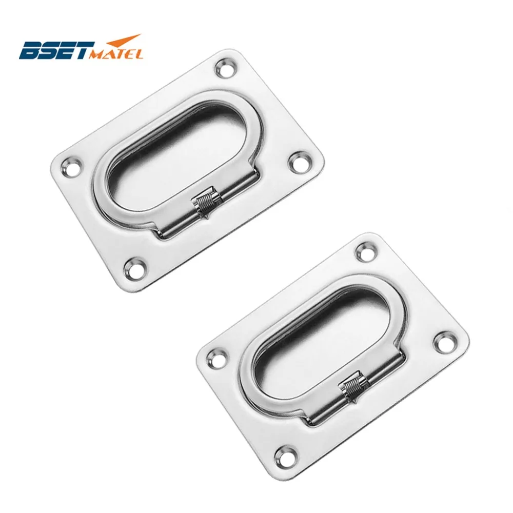 

2 шт. лучшая MATEL бесатинная сталь 304 анти-погремушка пружинный подъемный круг палуба люк вытяжная ручка шкафчик шкаф лодка фурнитура
