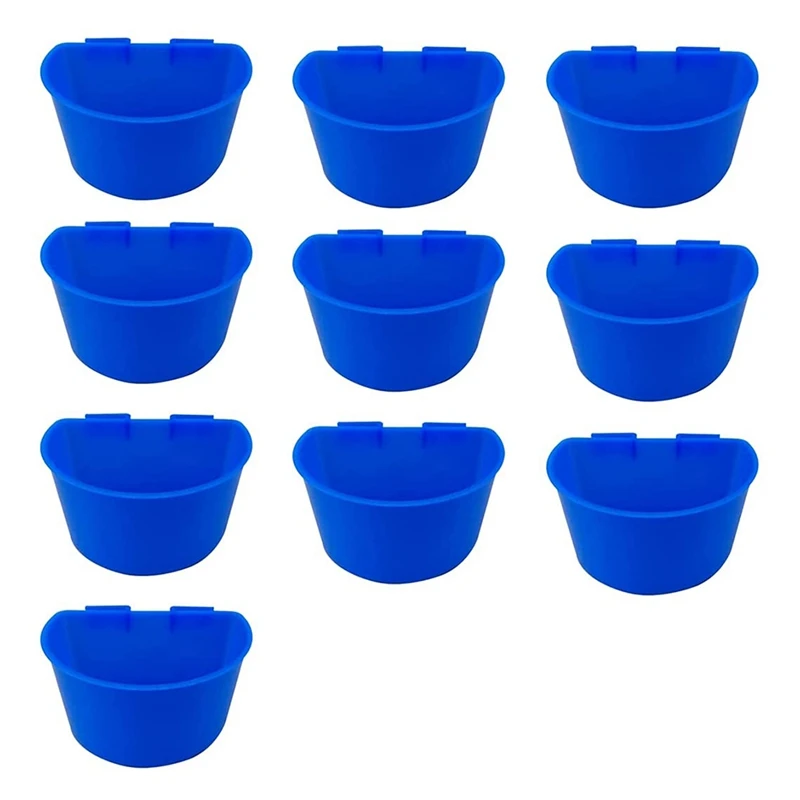 

10 Pieces Of Birdcage Cup Hanging Rabbit Feeder Cage Chicken Water Cup Pet Bowl With Hook