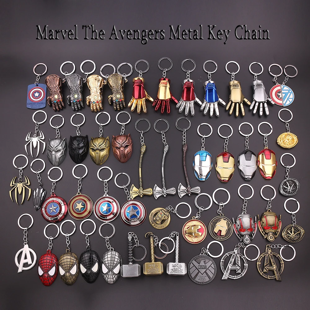 

Marvel Superhero Metal Keychain Avengers Pendant Keychain or Bag Thor Hammer Keyring Bottle Opener Men Accessories Gifts