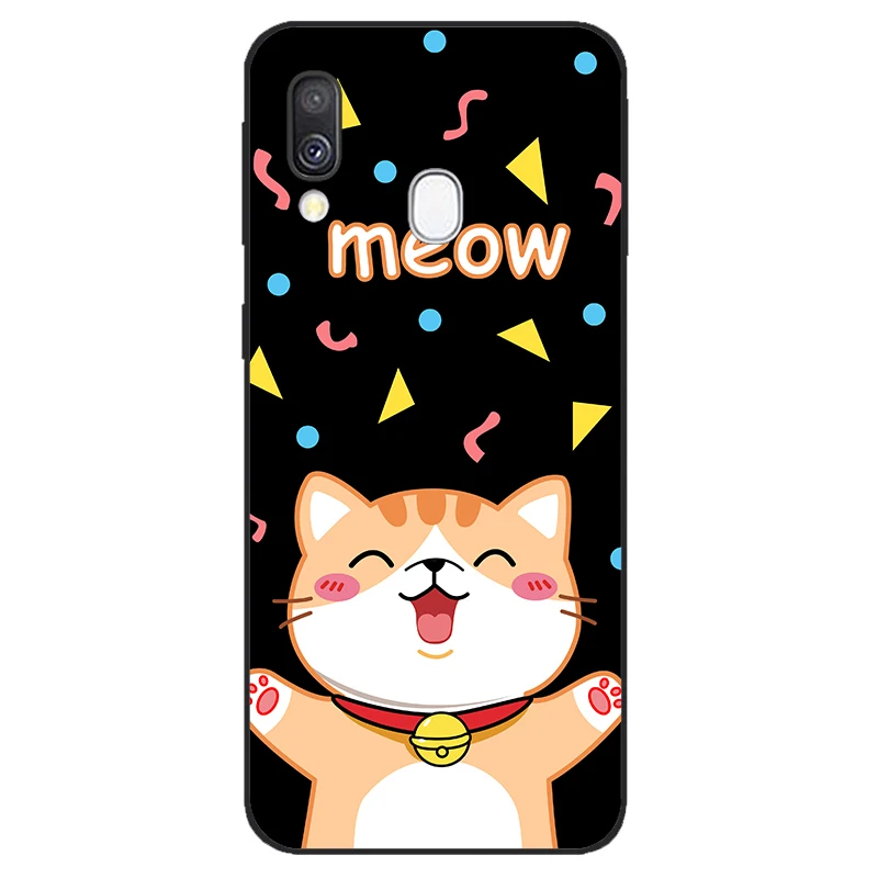 Чехол для Samsung Galaxy A40 2019 силиконовый мягкий ТПУ чехол телефона задний A 40 A405 A405F