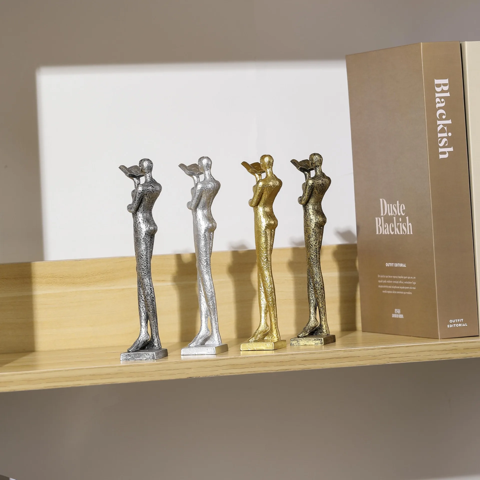 

Home Decor Abstract Standing Reading People Figurine Modern Style Living Room Decorations Office Desktop Cabinet Ornament Crafts