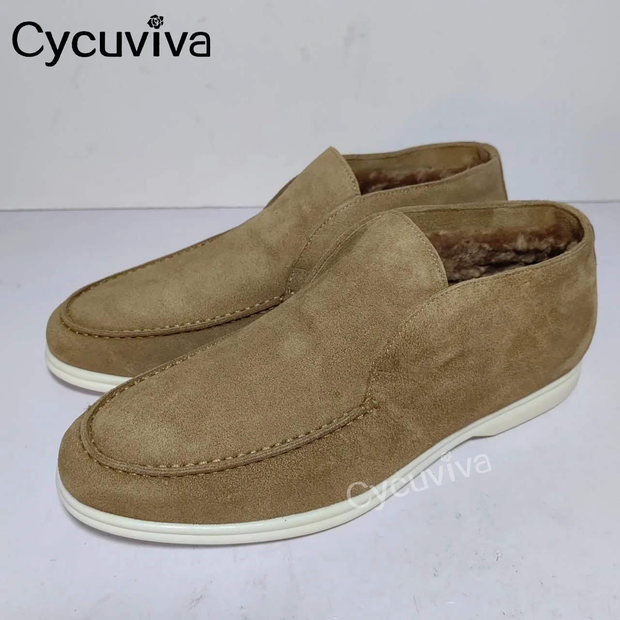 Туфли Cycuviva мужские и женские замшевые на плоской подошве