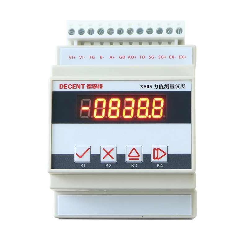 DSX-505 Load Cell Indicator Transmitter Digital Force Gauge Rs485 Weighing Controller Dynamometer with for Automatic Tester