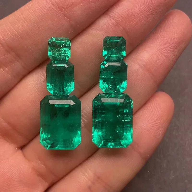 Ruif DIY Высочайшее качество с инклюзией выращенный в лаборатории изумрудный