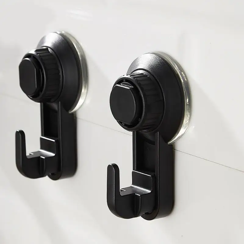 

Hooks Round Strong Vacuum Holder Hooks Suction Cup Seamless Hook Hanging Removable Bathroom Kitchen Snap Lever Vacuum Holder
