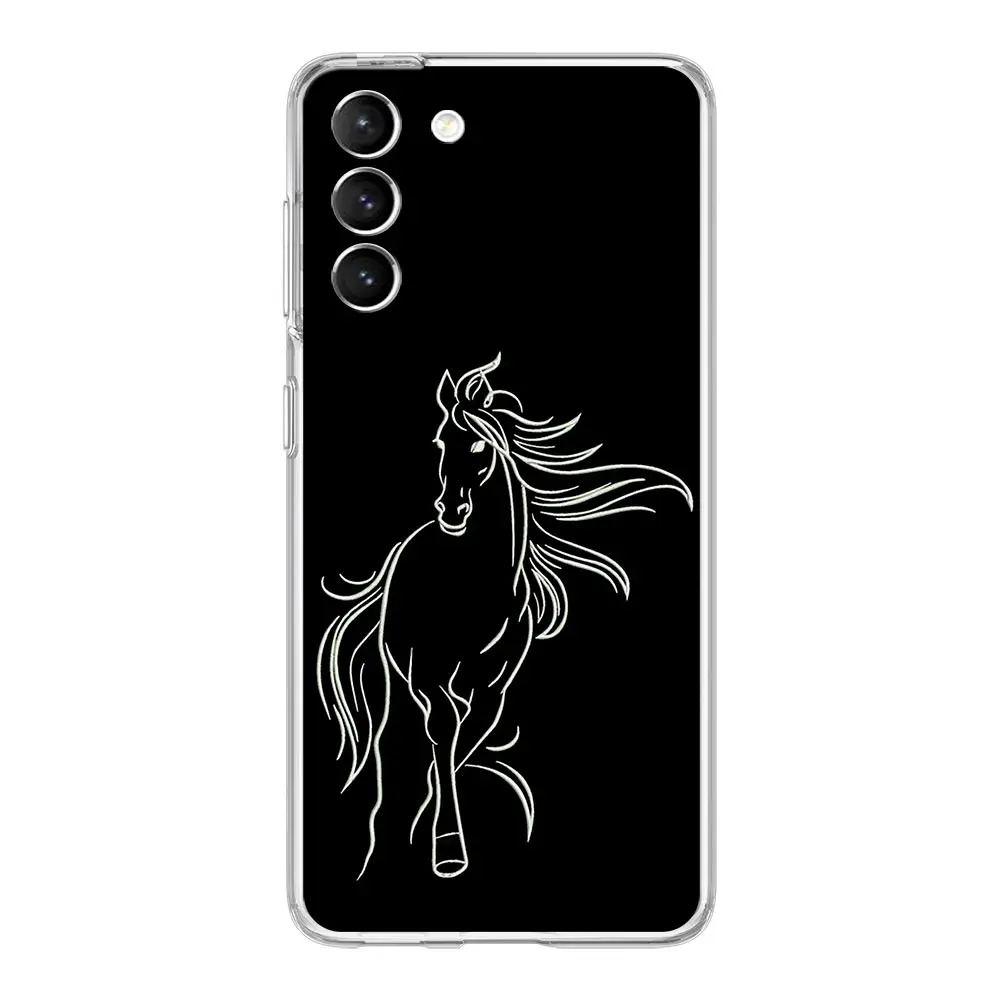 Чехол для телефона с изображением животного лошади Samsung Galaxy S24 S23 S22 S20 Ultra S21 FE 5G S10 S9