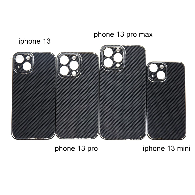 

Чехол из углеродного волокна для iPhone 13 с точным отверстием ярко-черный защитный деловой объектив Противоскользящий чехол из углеродного во...