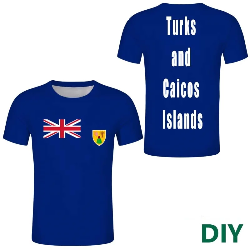 

Turks and Caicos Islands Free Custom tshirt Men English t shirts man Britain T shirt Nation unisex casual home clothing