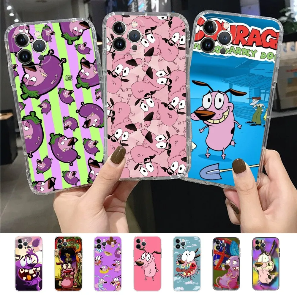 

Courage The Funny C-cowardly Dog Phone Case For IPhone 15 14 11 12 13 Mini Pro XS Max Cover 6 7 8 Plus X XR SE 2020 Funda Shell