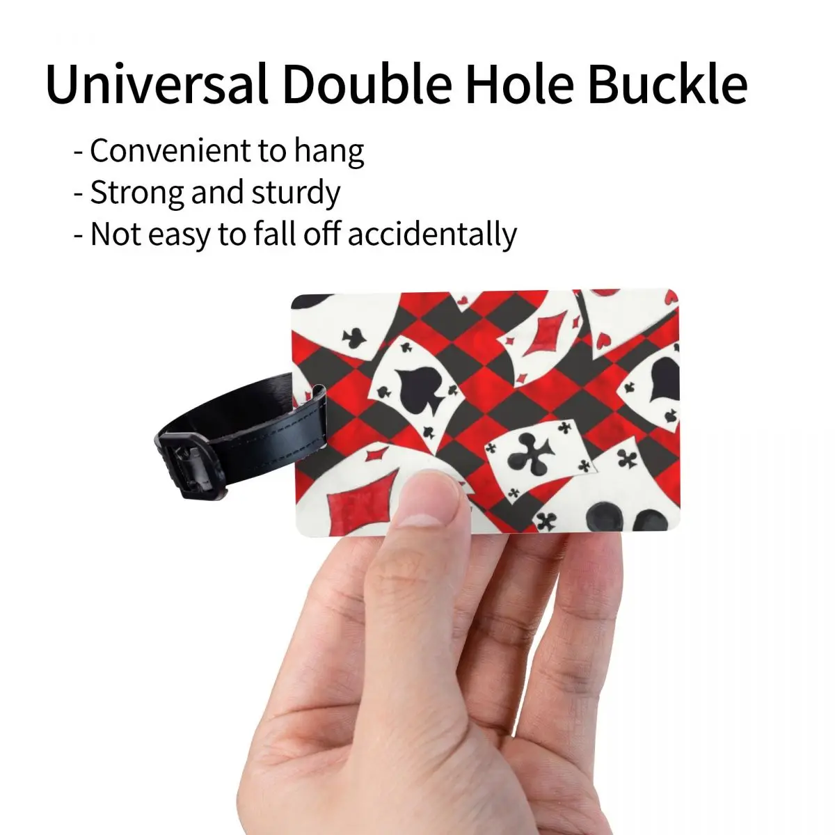 Пользовательские классные покерные игральные карты шаблон бирки для багажа