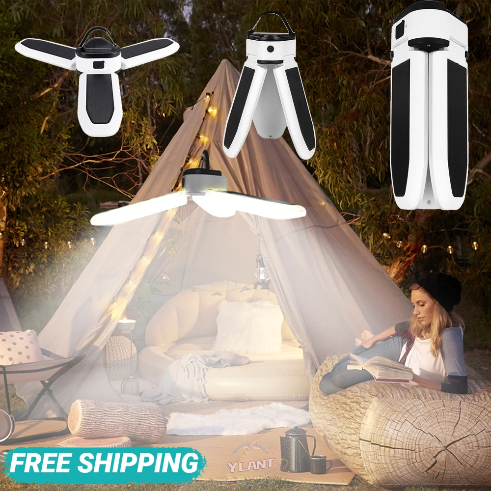 

Camping Lantern Portable Light Camping Light Led Rechargeable workshop Lamp Emergency Camp Equipment Bulb Powerful Solar or USB