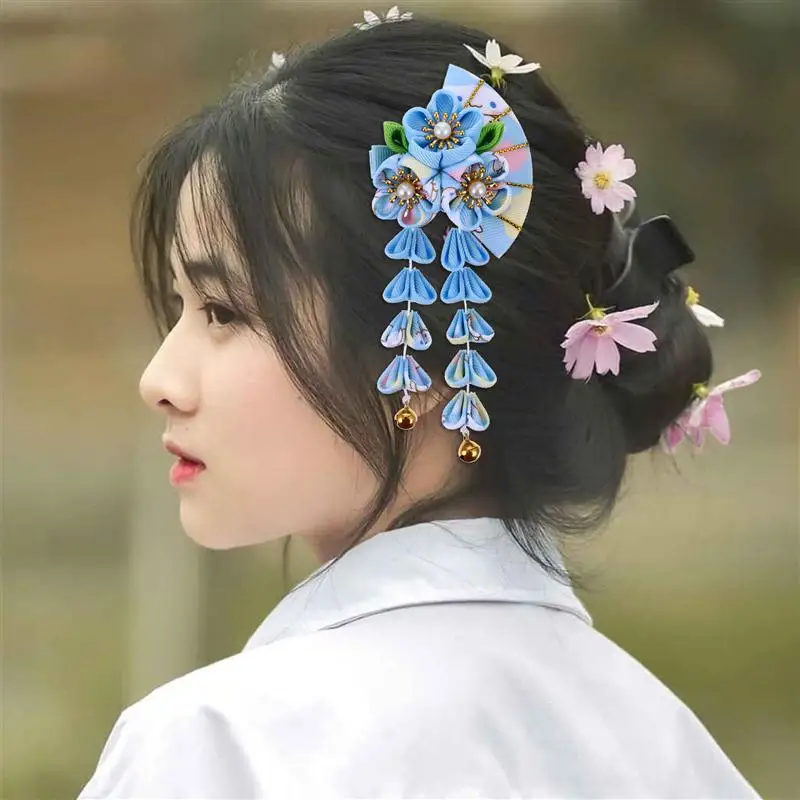 

Hair Japanese Accessories Tassel Kimono Flower Hairpin Clip Clips Barrette Geisha For Style Ornaments Sticks Chinese Asian Women