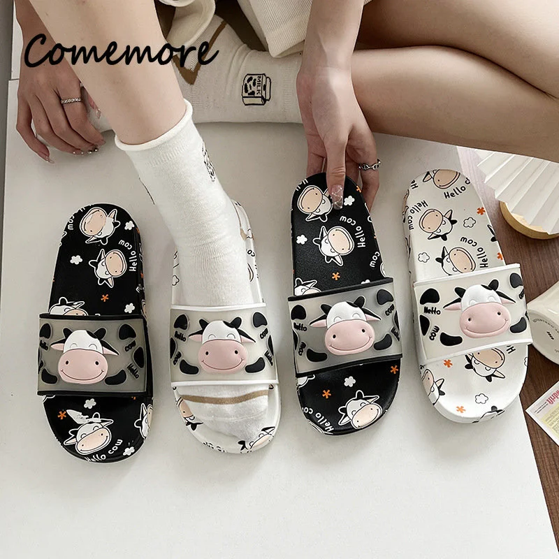 

Transparent Slippers Women Cute Summer Women's Sandals Cloud Ladies Shoes Comfortable 2023 Panda Slides