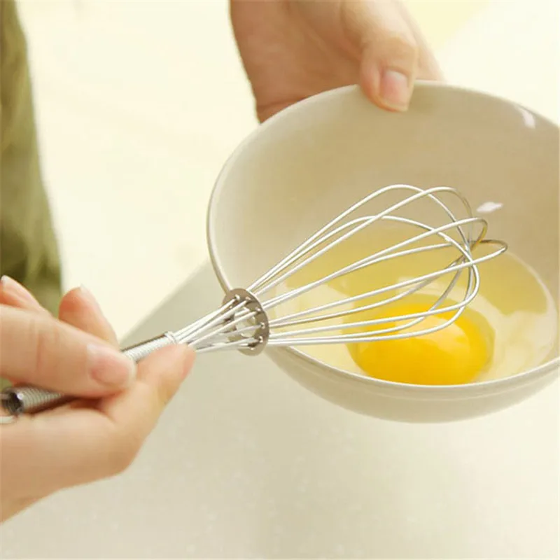 Stainless Steel 6 Inches Hand Blender Spiral Wire Whisk Mixer For Baking Cooking Tools Egg Beater Kitchen Appliances