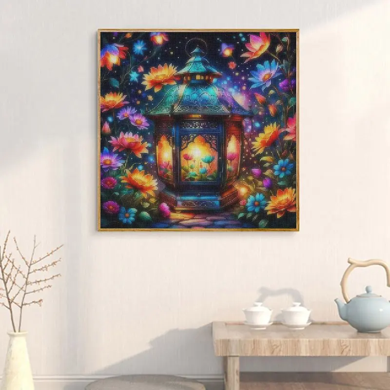 GATYZTORY Diy 5d алмазная живопись вышивка цветок фонарик дизайн мозаика крестиком