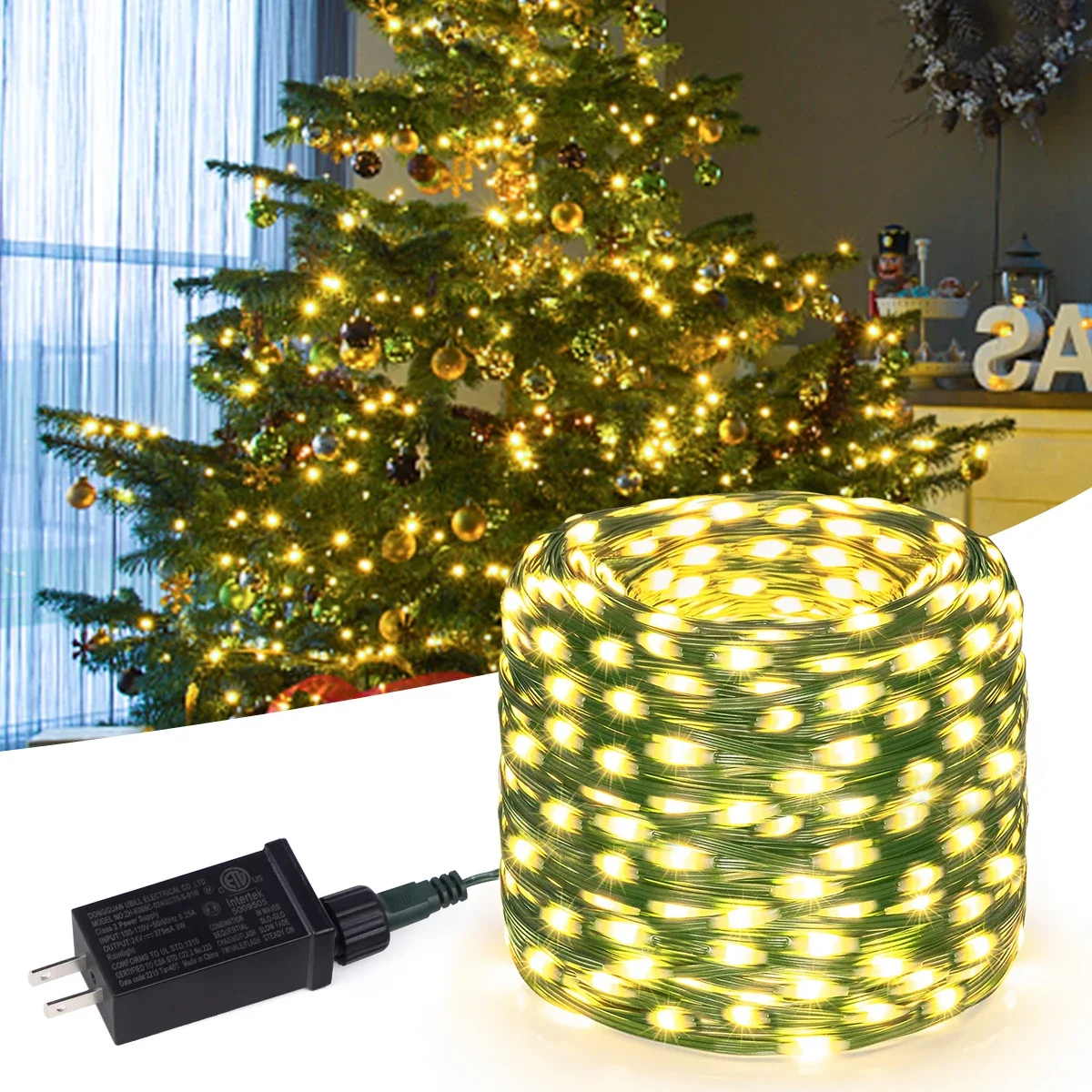 50M 100M Green Wire LED String New Year Fairy Lights Outdoor Garden Christmas Tree Decor Led Garland Waterproof 110v-220V Solar