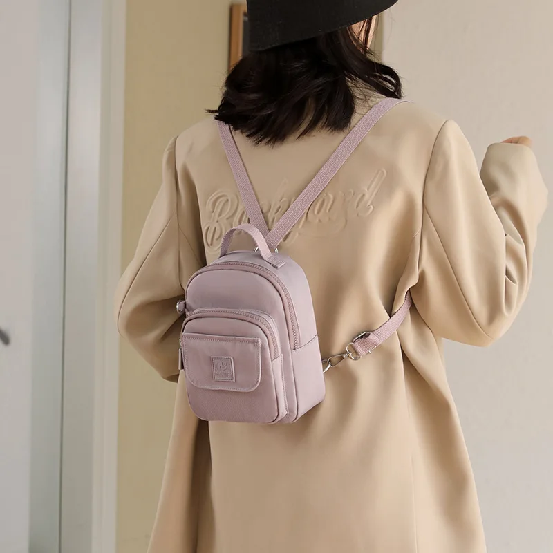 

New Fashion Women's Backpack Lipstick Shoulder Bag Large Capacity Multi Layer Waterproof Portable Mobile Phone Bag Travel Bag