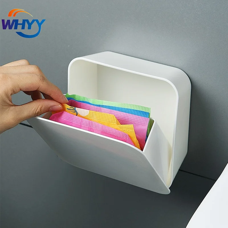 

No-drill Bathroom Shelf Shelves Shower Cosmetic Cotton Swab Toilet Paper Storage Box With Cover Rack Holder Bathroom Accessories