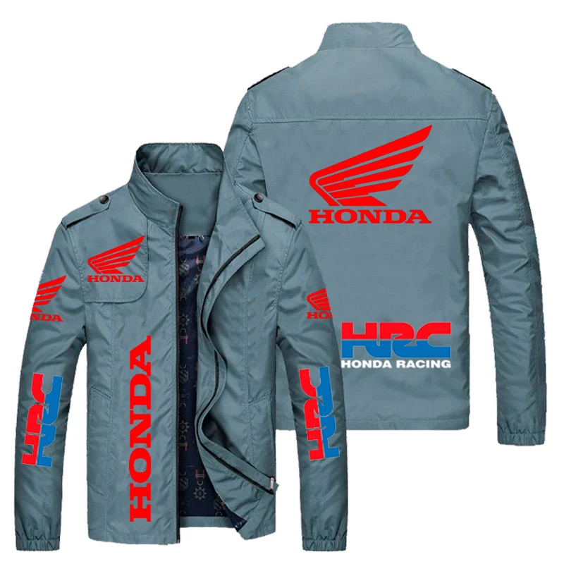 

2022 Autumn Winter Men's Jacket Honda Car Wing HRC Racing Print Jacket Windbreaker Motorcycle Jacket Honda Men's Clothing Coats