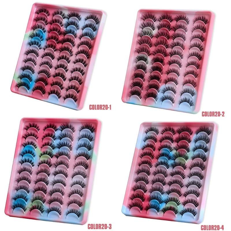 

20 пар, натуральные накладные ресницы в русском стиле