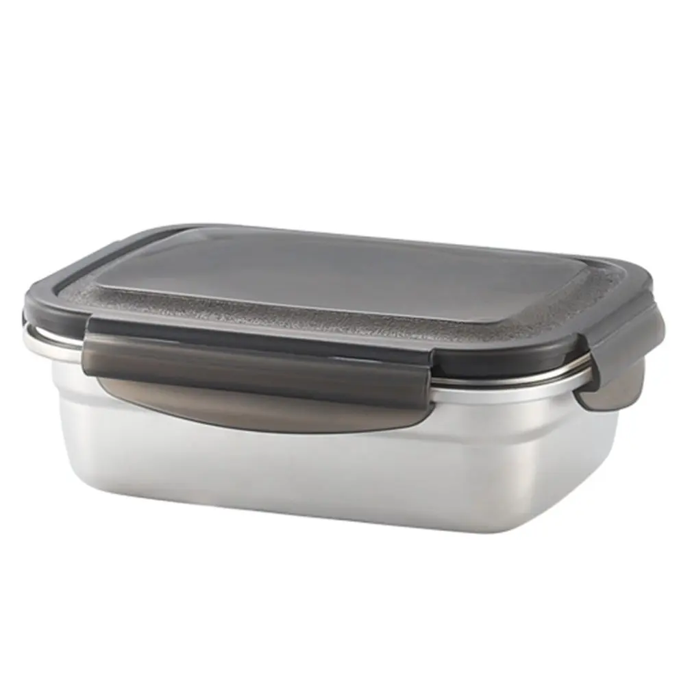 

Food Grade 304 Stainless Steel Fresh-keeping Box Rectangular Box Leak Proof Lunch Box Sealing Box For Office And Home
