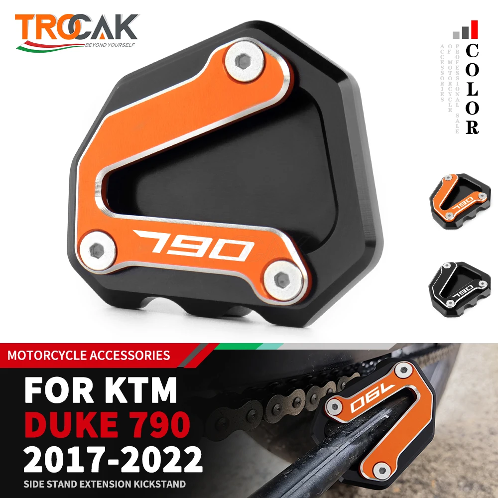 

Motorcycle CNC Side Stand Enlarge Foot Plate Extension Kickstand Pad Antiskid For KTM 790 DUKE DUKE790 2017 2018 2019 2020