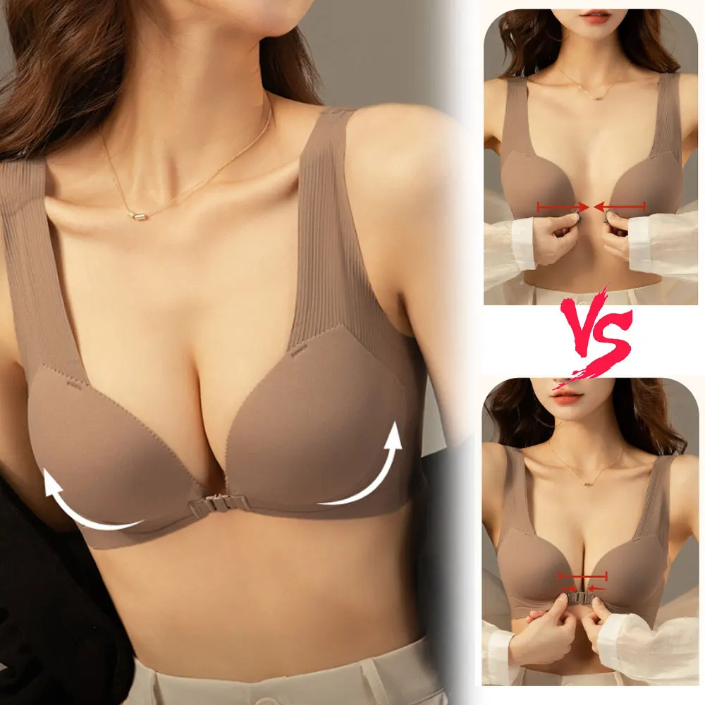 

Front Closure Bra For Small Breasts Push Up Bralette Wireless Female Lingerie U Back Women Sexy Bralette Seamless Soutien Gorge